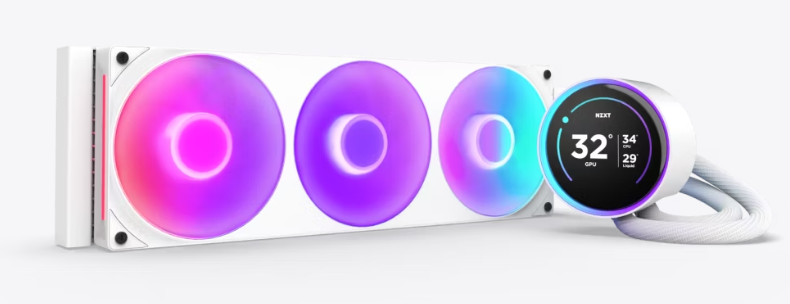 Enfriamiento Liquido Nzxt Kraken Elite 360 Rgb V2 White 360mm Con Pantalla Led