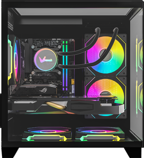Gabinete Formula Crystal Z9m Floe,mid Atx, Usb 3.0, Type-c, Black