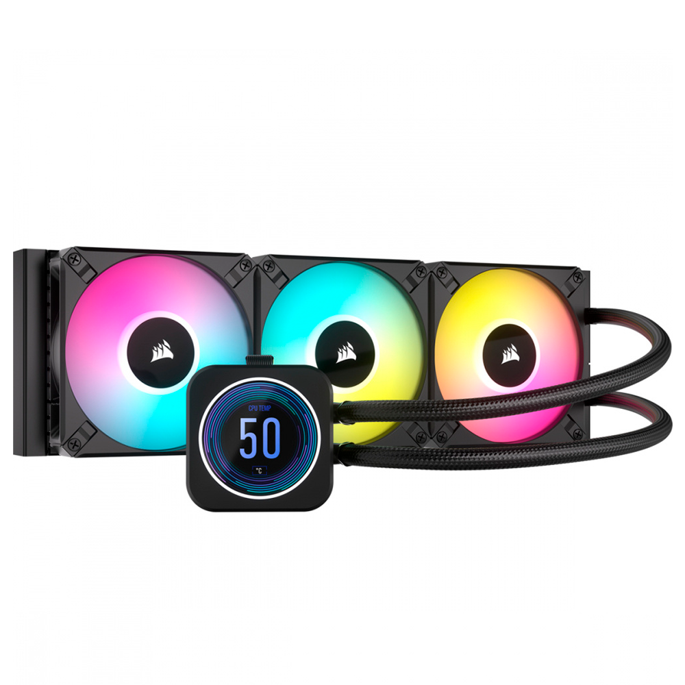Disipador Con Enfriamiento Liquido Corsair Con Pantalla Icue H150i Elite Lcd Xt/ 360 Mm/ S-1700