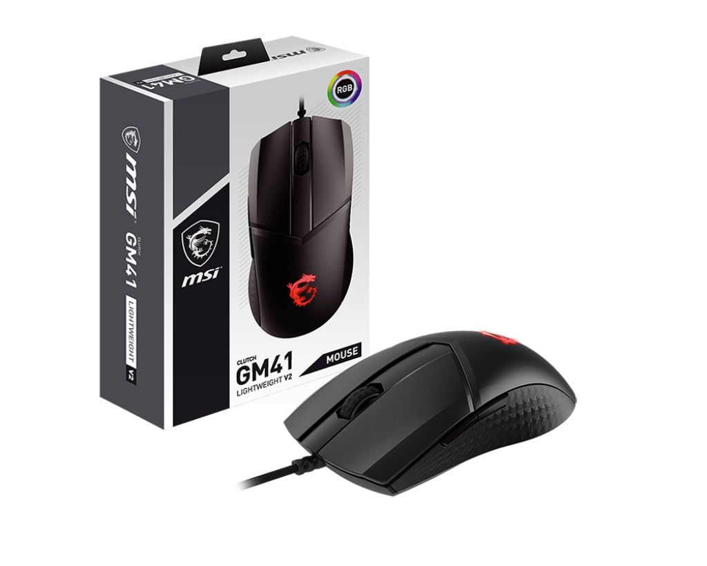 Mouse Msi Clutch Gm41 Lightweight V2 Negro
