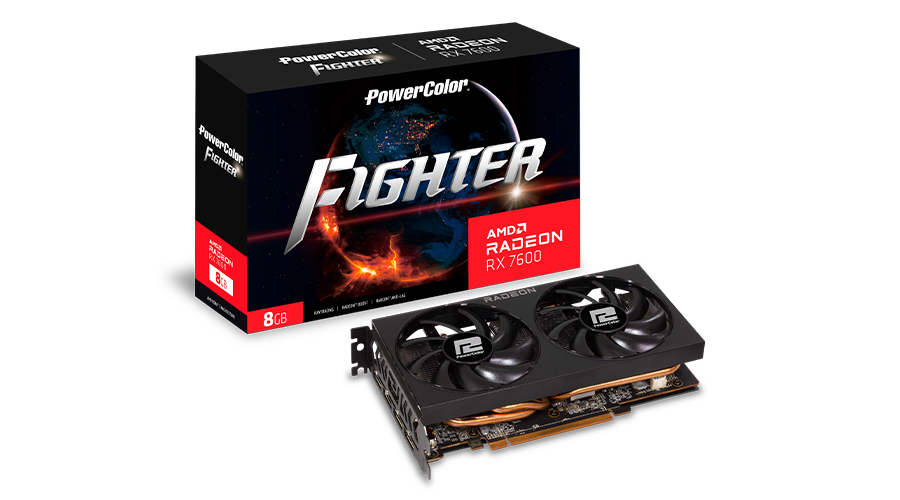 Tarjeta de Video PowerColor AMD Fighter AMD Radeon RX 7600, 8GB 128-bit GDDR6, PCI Express 4.0