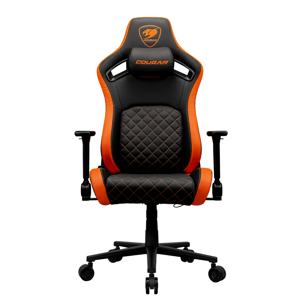 Silla Cougar Defensor Cuero Sintetico, Soporte Lumbar Pushback, Bolsillo Trasero, Reclinable Black /