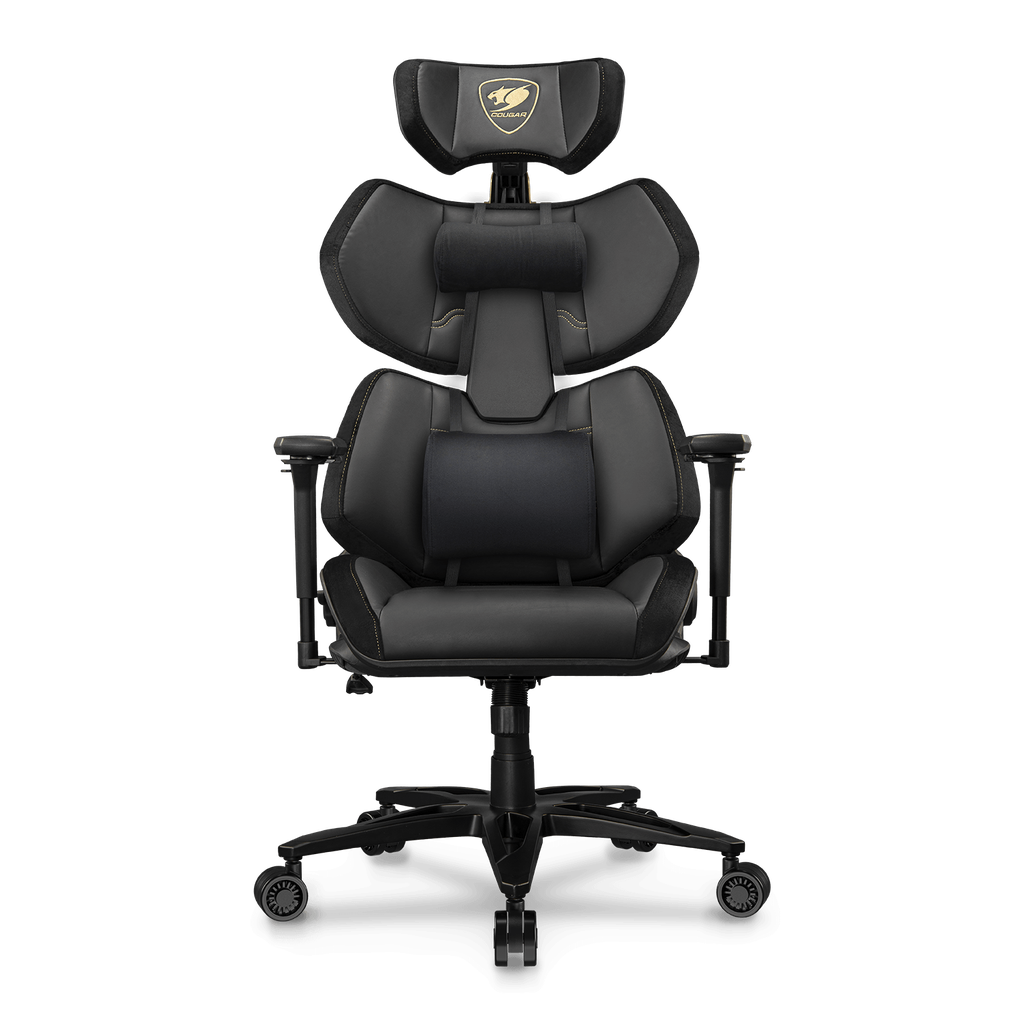 Silla Cougar Terminator Elite Cuero Sintetico / Terciopelo Black / Gold 135kg
