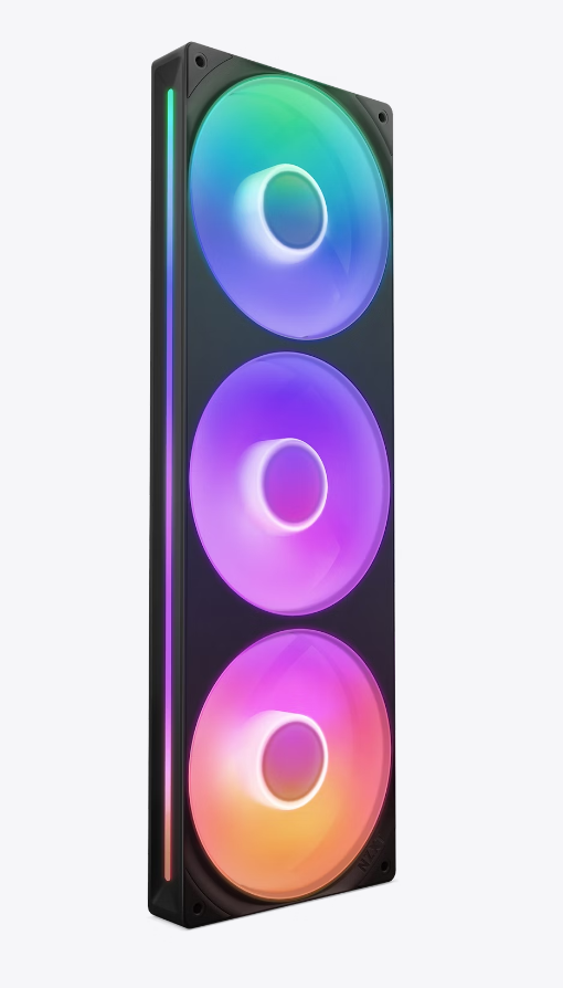 Kit 3 Ventiladores Nzxt U360 Unibody Rgb 360mm Negro
