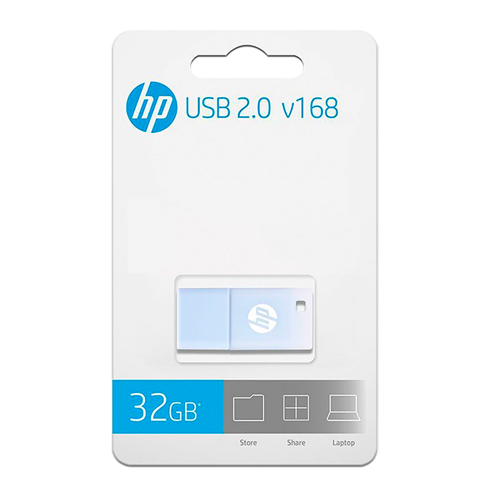 Memoria Usb Hp 32gb Flash 2.0 Azul Hpfd168b-32