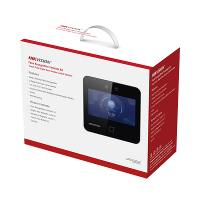 Kit De Control De Acceso Todo Incluido Con Lector De Rostros, Qrs Y Tarjetas / 1,500 Rostros / Compatible Con App Hikconnect /incluye Electroimán  Botón De Salida Y Montajes Z Y L Para Imán