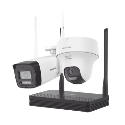 Kit Ip Inalámbrico 2 Megapíxel / Nvs 4 Canales / 1 Cámara Bala Exterior + 1 Cámara Turret Interior Con Lente 2.8 Mm Y Dual Light / Audio Bidireccional (micrófono Y Bocina) / Soporta Micro Sd De 512 Gb