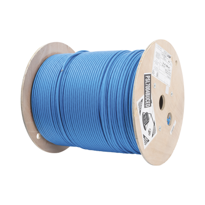 Bobina De Cable Blindado S/ftp De 4 Pares, Cat7, Inmune A Ruido E Interferencias, Lszh (bajo Humo, Cero Halógenos), Color Azul, Bobina De 500 M