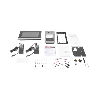 Kit De Videoportero Ip Poe Estandar Con Llamada A App De Smartphone (hik-connect) / Apertura Con Tarjeta Mifare / Frente De Calle Ik08 &amp; Ip65 / Soporta 2 Puertas