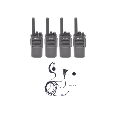 Kit De 4 Radios Tx600 Con 4 Txehk