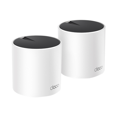 Kit 2 Routers Inalámbricos Mesh Interior Para Hogar / Doble Banda Wi-fi 6 Ax3000 Mbps / 3 Puerto Gigabit Wan/lan / 2 Antenas Internas / Administración Mediante La App Deco (ios, Android) / Protección Homeshield