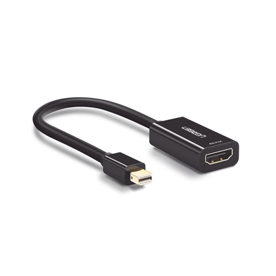 Convertidor Mini Display Port A Hdmi / 4k@30hz / Thunderbolt / Blindaje Interno Múltiple /  Carcasa Abs / Longitud De 25 Cm