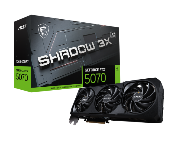 Tarjeta de Video Msi Geforce Rtx 5070 12g Shadow 3x Oc 12gb Gddr7