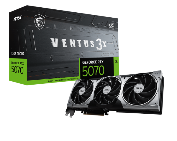 Gpu Msi Geforce Rtx 5070 12g Ventus 3x Oc 12gb Gddr7