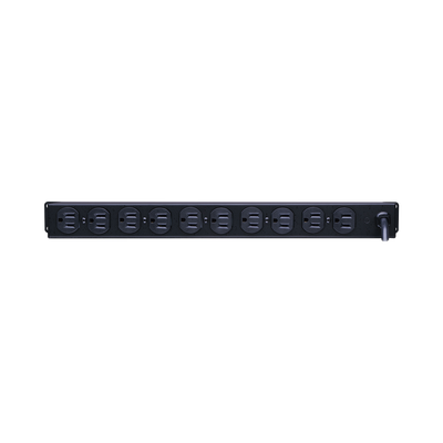 Pdu Básico Para Distribución De Energía, Con 10 Tomas Nema 5-15r Traseras, 1ur, 15 Amp, 120 Vca