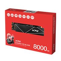 Unidad De Estado Solido Ssd Interno Xpg Gammix S70 Blade 8000gb M.2 2280 Nvme Pcie Gen 4x4 Lect.7400