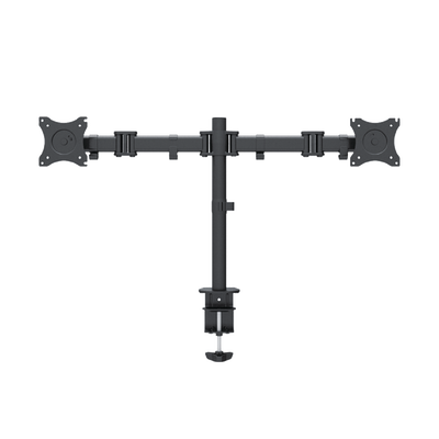 Montaje De Escritorio Articulado Para 2 Monitores De 13 A 27" /  Soporta Hasta 10 Kg / Vesa 75 X 75 / 100 X 100 / Acero / Giro: 360°