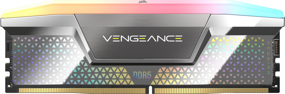Memoria Ram Corsair Ddr5 Cudimm Vengeance Rgb 48 Gb (2x24) 8400 Mts/ Cl40 Plateado