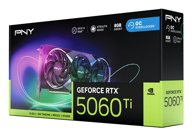 Tarjeta De Video Pny Rtx 5060ti 8gb Argb Oc Triple Fan Vcg5060t8tfx