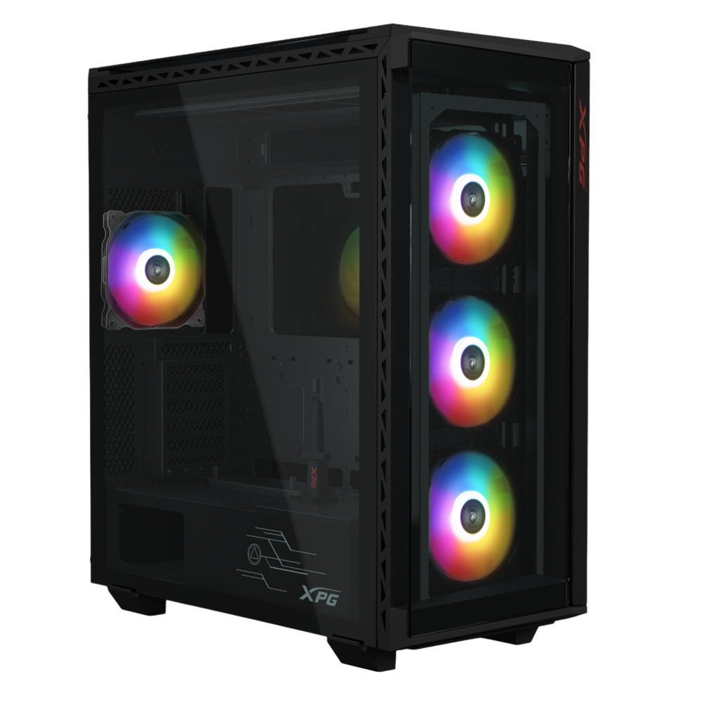 Gabinete Adata Xpg Battlecruiseriist Mid Tower Cristal Templado 4 Ventiladores Negro