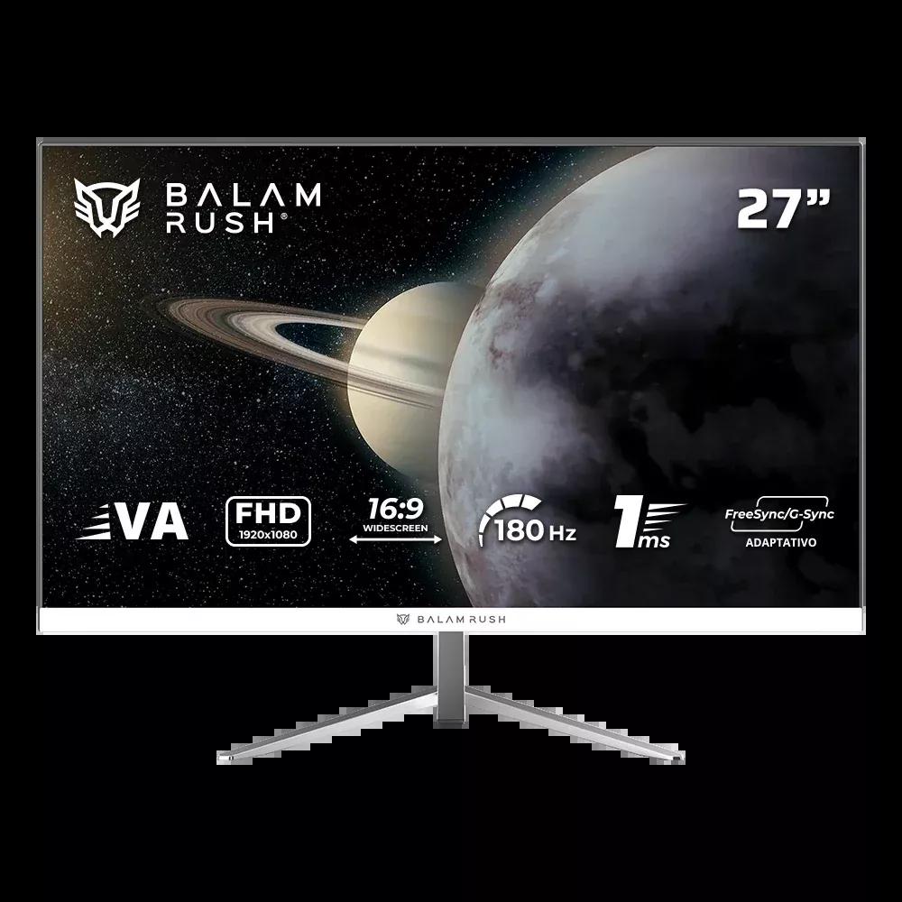 Monitor Gamer Balam Rush Titan  Mtg27y / 27 Pul / Plano / 180 Hz / Fhd / 1 Ms /  Hdmi + Dp + Tipo C