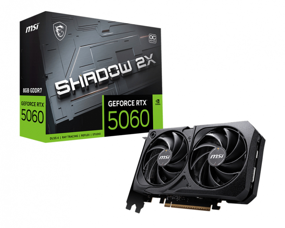 Tarjeta De Video Msi Geforce Rtx 5060 Shadow 2x Oc 8g Vg-msi G5060-8s2