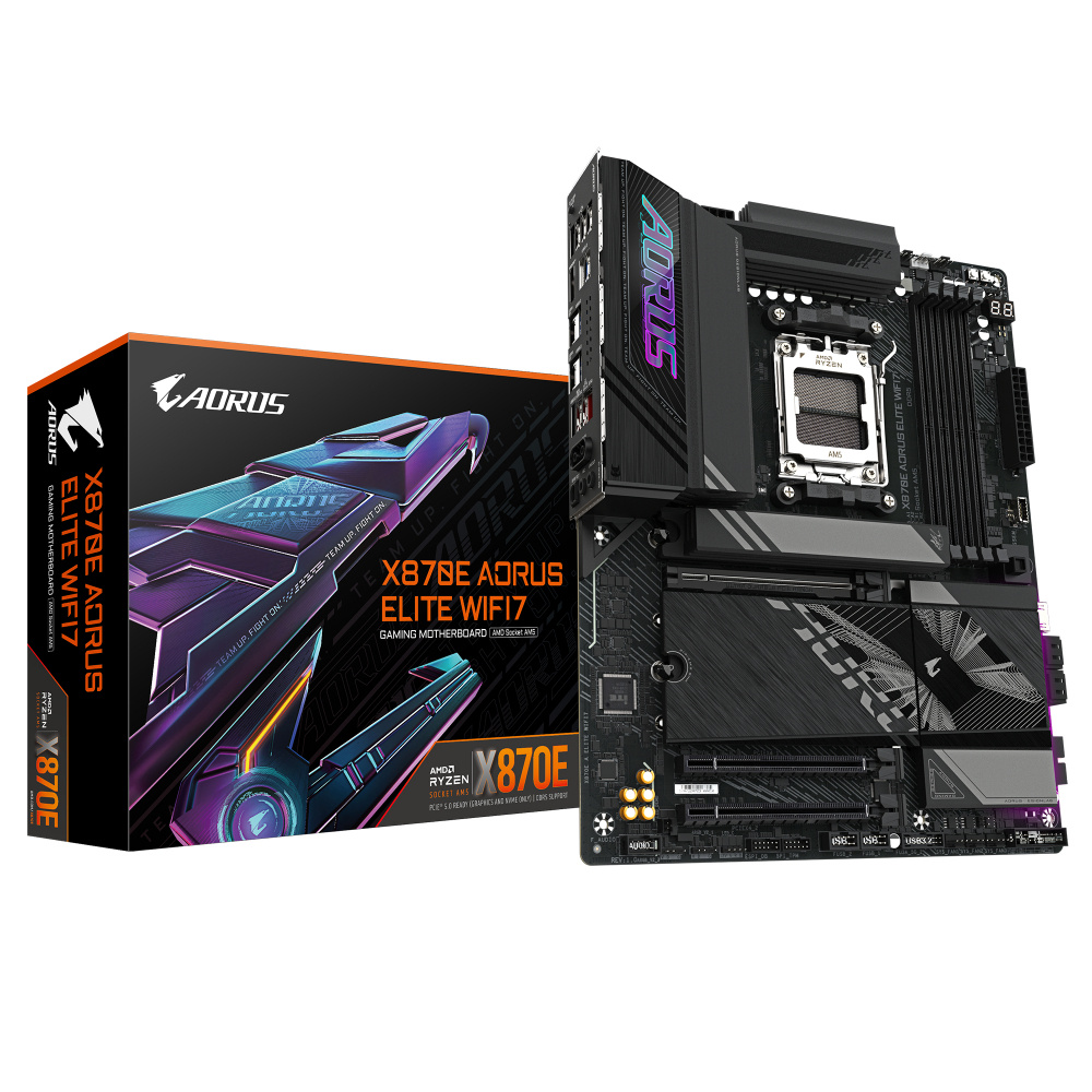 Tarjeta Madre Gigabyte X870e Aorus Elite Wifi7 / Socket Amd Am5 / Ddr5 8200 Mt/s / Wifi 7 / Bt 5.4 /