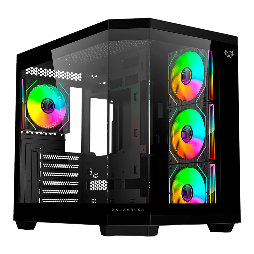 Gabinete Balam Rush Tank 9600 M-atx Cristal Argb Negro Br-938679