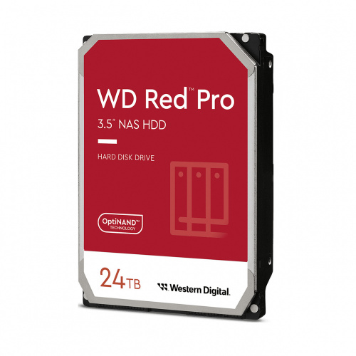 Disco Duro Interno Wd Red Pro 24tb 3.5 Escritorio Sata3 6gb/s 512mb 7200rpm 24x7 Hotplug Nas 1-24