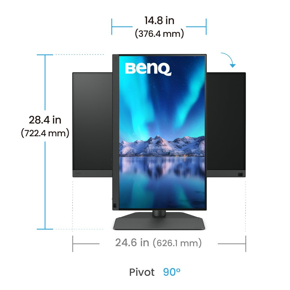 Monitor Benq Fotografia Sw242q 24 2560x1600 Hdmi 2.0x2 Display Port 1.4x1 Usb C Tecnologia Eye Care