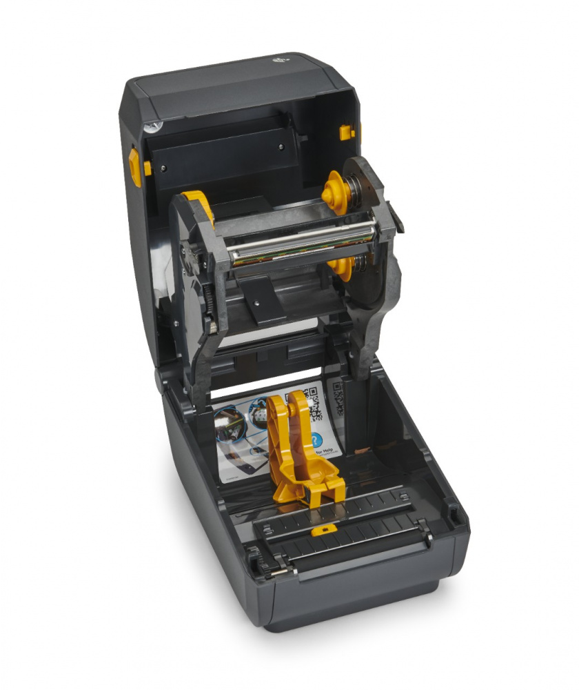 Impresora de Etiquetas, Transferencia Térmica, 203 x 203DPI, USB, Ethernet, USB Host, Bluetooth, Negro — Requiere Cinta de Impresión  Zebra Zd421t
