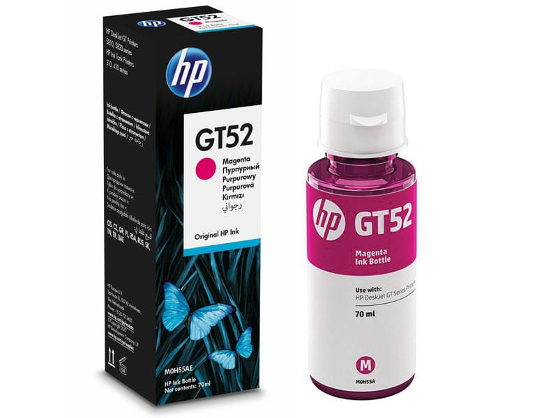 Botella                                                                                                                                                                                        De Tinta Original Magenta Hp Gt52 (m0h55al)