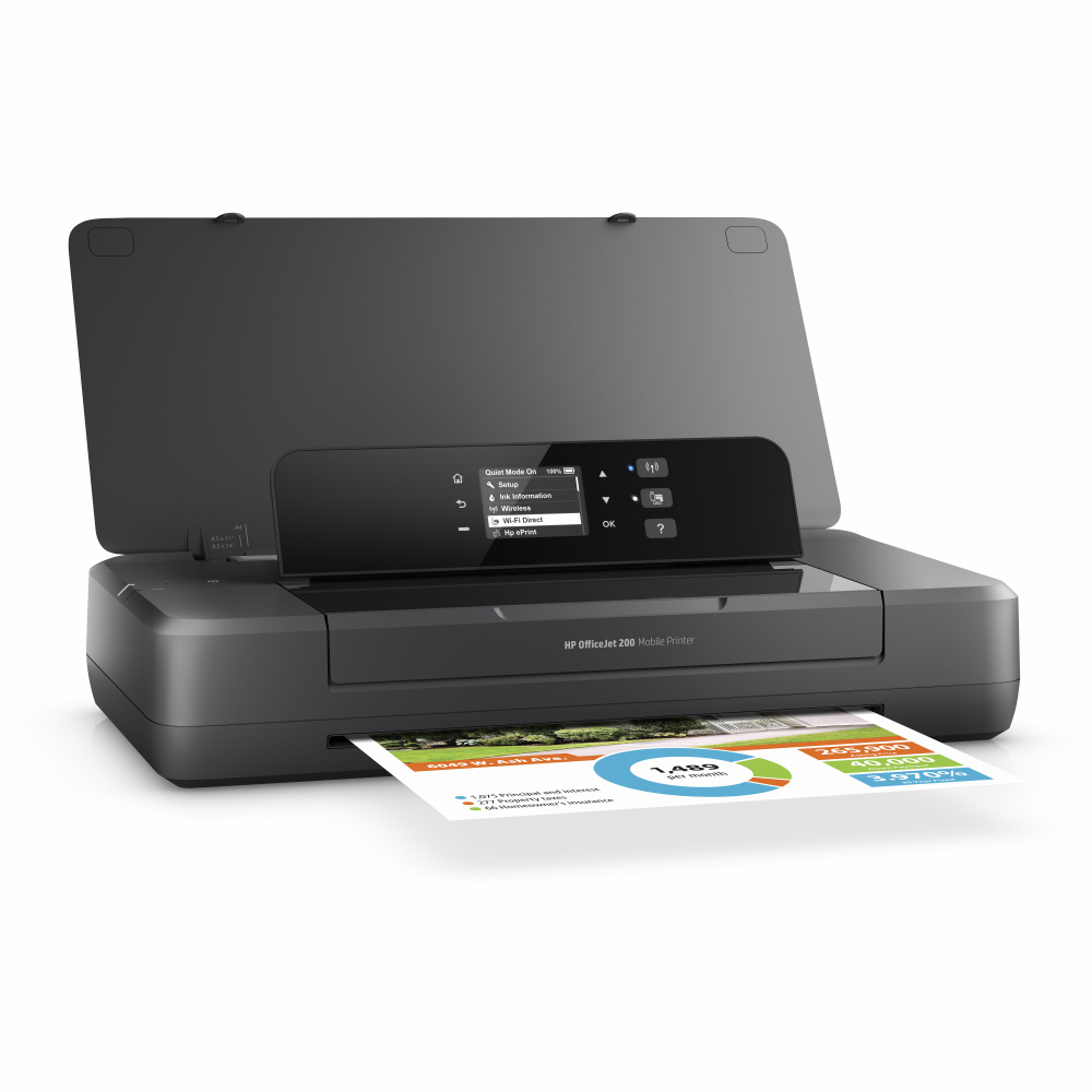 HP Officejet 200 Mobile, Impresora Portátil, Color, Inyección, Inalámbrico, Negro