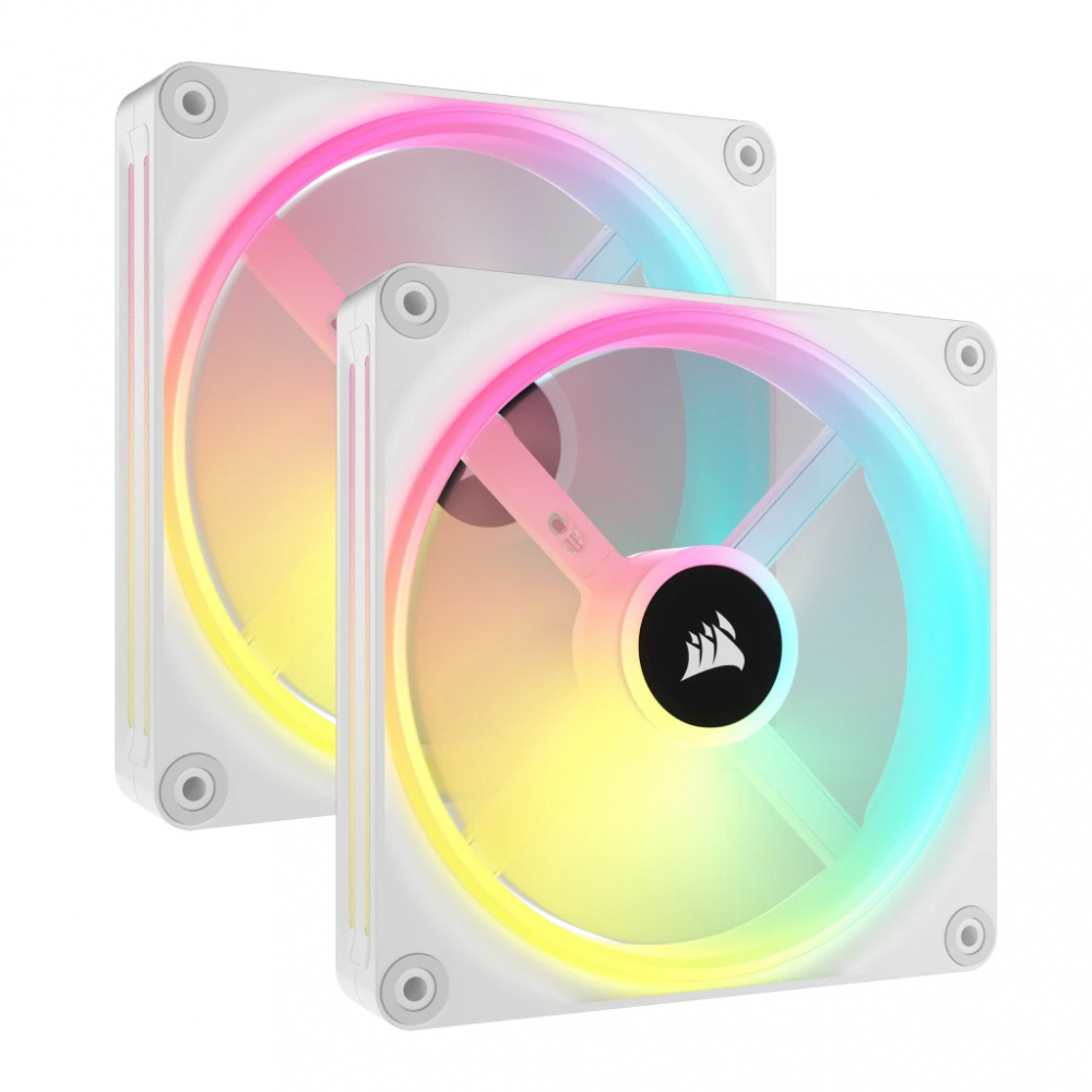 Ventiladores Corsair Kit 2 Pzs Qx Icue Link Qx140 Blanco 140mm Rgb