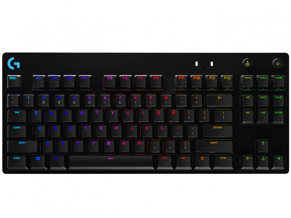 Teclado Logitech Pro Gaming Usb Rgb Lightsync Black (920-009388)