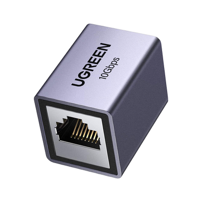 Acoplador Stp (extensor De Cable Ethernet Rj45) | 10gbps | Blindado | Compatibilidad Con Cat8 Cat7 Cat6 Cat5e | Hasta 100 Metros | Aleación De Aluminio