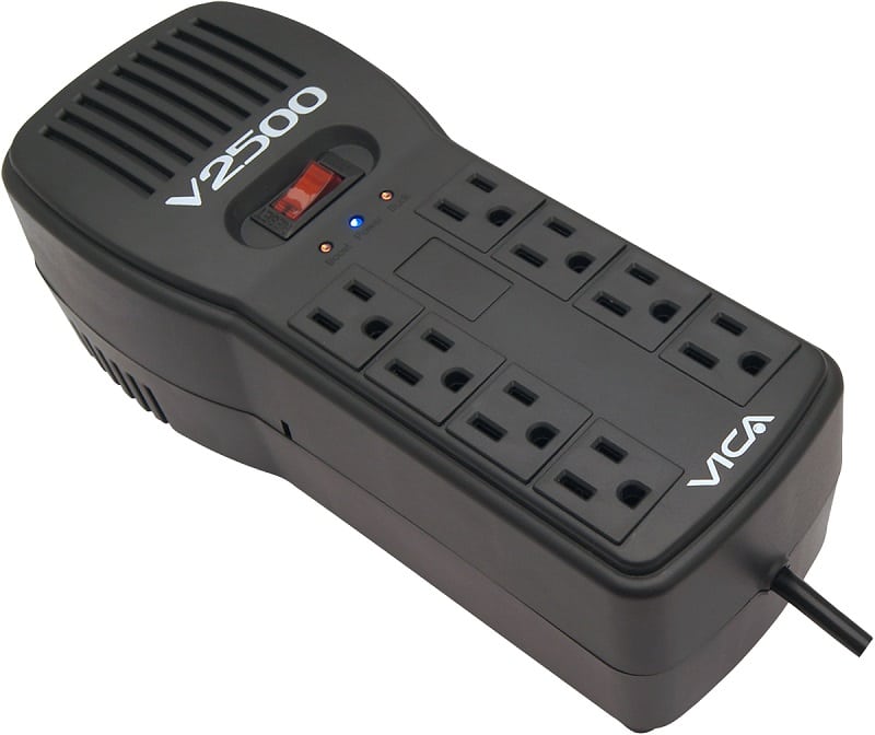 Regulador                            Elect Vica, 2500va/1500w, 8 Cont Nema 5-15r/rj11/rj45 (v2500