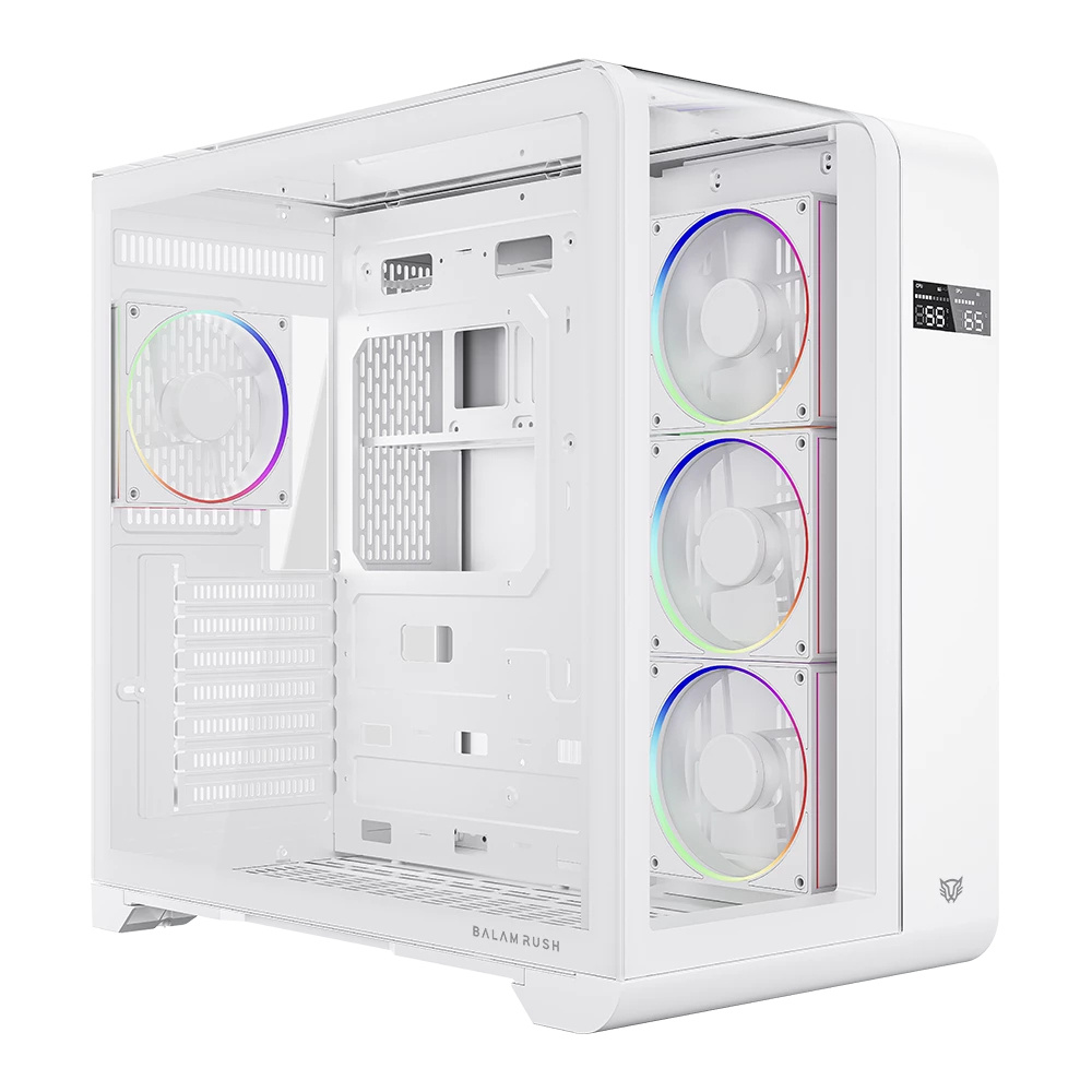 Gabinete Balam Tank Expert Curve 7400 M-atx Display  Argb Blanco Br-941600