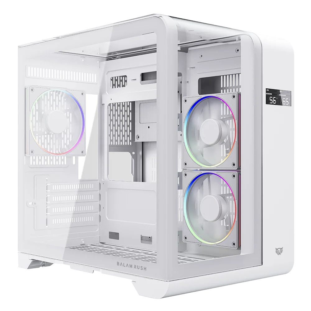 Gabinete Balam Tank Expert Curve 6400 Mini-torre  3vent Argb Blanco Br-941624