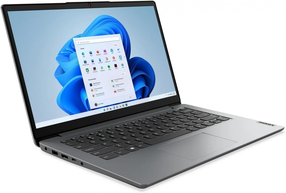 Laptop Lenovo Ideapad 1, 14" 1366x768 HD, Intel Celeron N4500, 4GB, 128GB eMMC, Windows 11 Home, Inglés