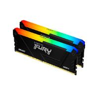 Memoria Ram Kingston Dimm Ddr4 16gb 2x8gb 3200mt/s Fury Beast Black Rgb Xmp Cl16 288pin 1.35v