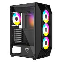Gabinete Ocelot Gaming Polygon-e5 / Mid Tower / Atx, M-atx, Itx / Panel Lateral De Cristal Templado