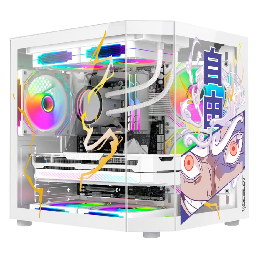 Gabinete Ocelot Gaming White Storm 5/m-atx, Itx / Panel Lateral Y Frontal De Cristal Templado /