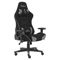 Silla Ocelot Gaming Ost-black Mist / Tela Automotriz / Base Nylon Ajustable / Descansabrazos 1d /