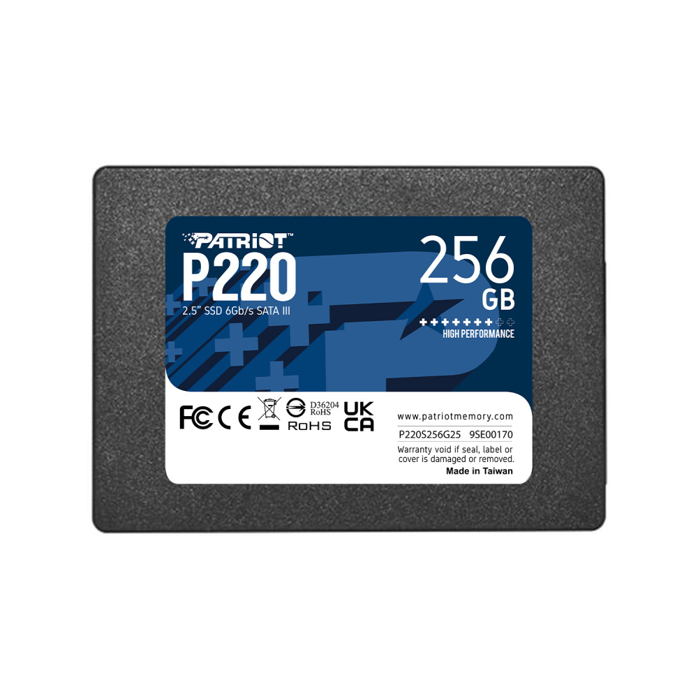 Unidad De Estado Solido Interno Patriot P220 256gb 2.5 Sata Lect.550 Escrit.500 Mbs 7mm Pc Laptop
