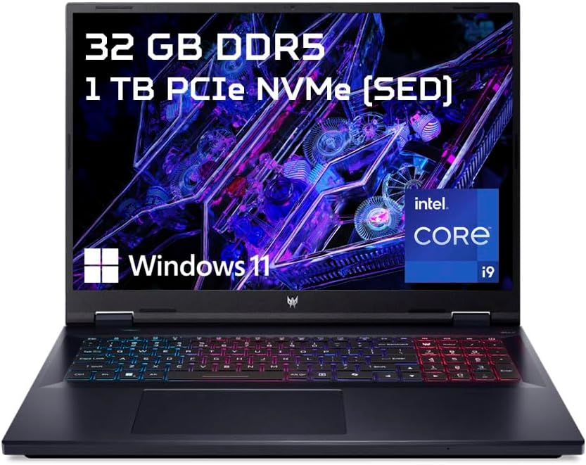 Laptop Gaming Acer Predator Helios Neo 18 | GeForce RTX 4070 | 18" WQXGA IPS Core i9 14th Overclock 240Hz 3ms | 32GB RAM 1TB SSD