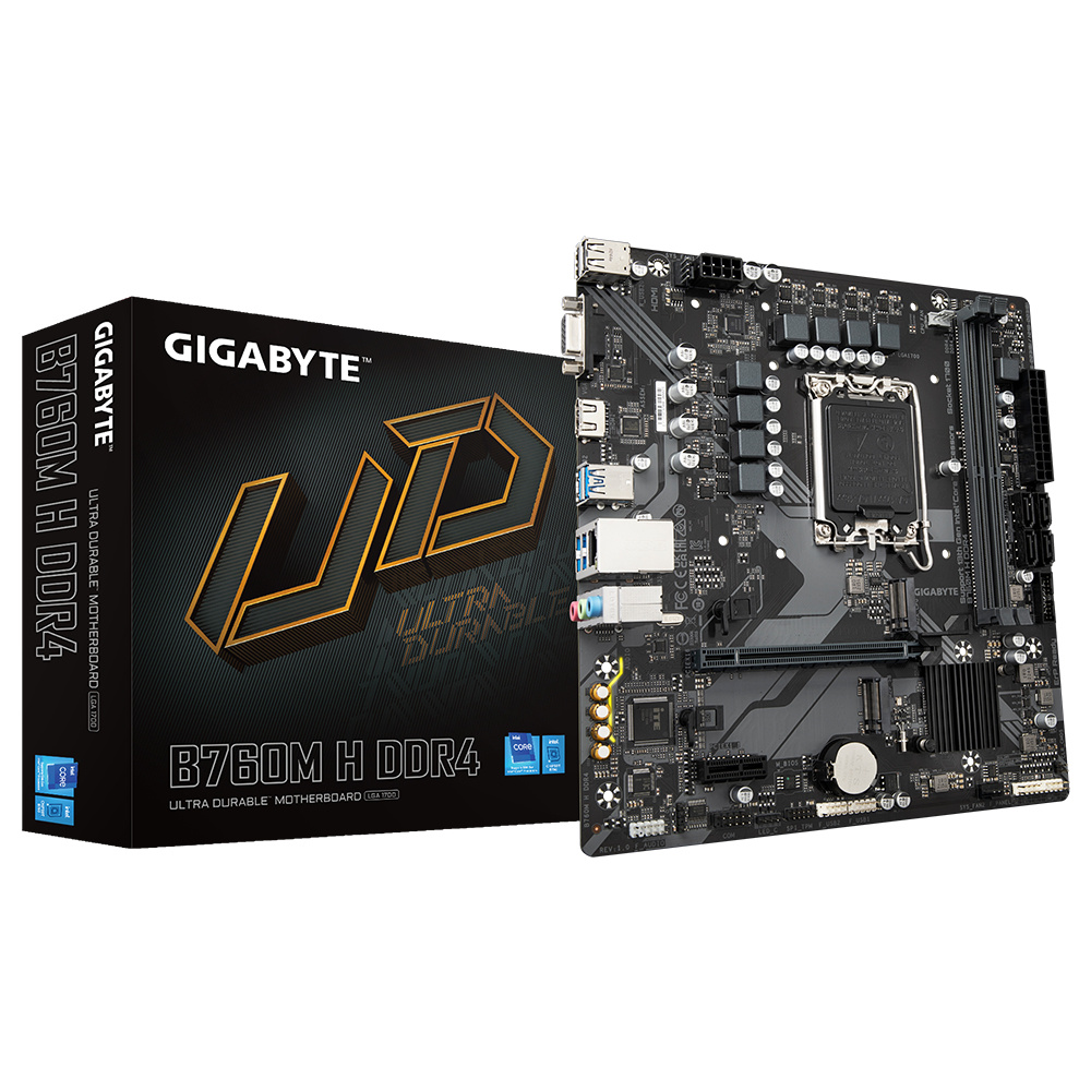Tarjeta Madre Gigabyte B760m H / Intel Socket 1700 / Ddr5 8000 Mt/s / Hdmi / Vga / Micro Atx / Gama