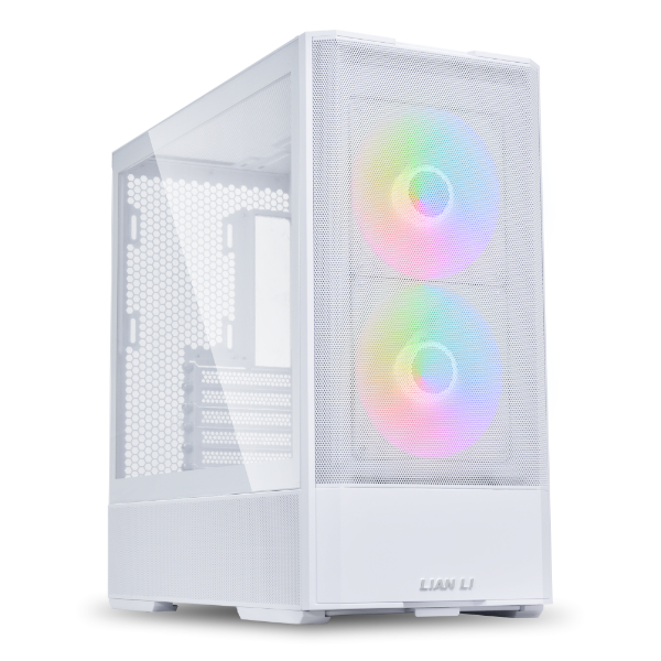 Gabinete Lian Li  Lancool 207 White  2 Vent Argb 140mm, 2 Vent Pwm 120mm, Crist Temp Malla Matx / Atx