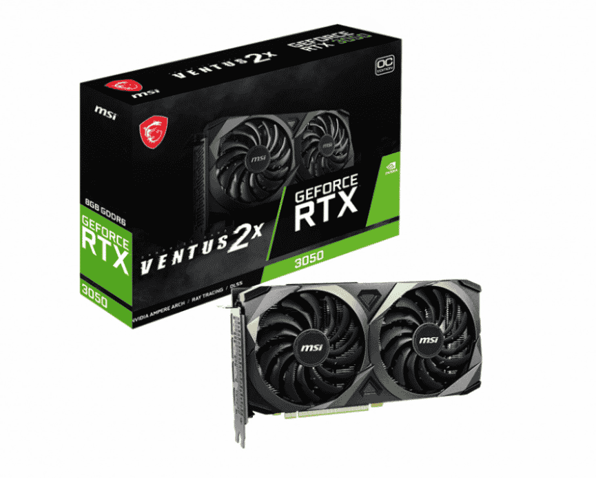 Tarjeta   De Video MSI Nvidia Geforce RTX 3050 Ventus 2x 8g OC 8gb 128-bit Ddr6