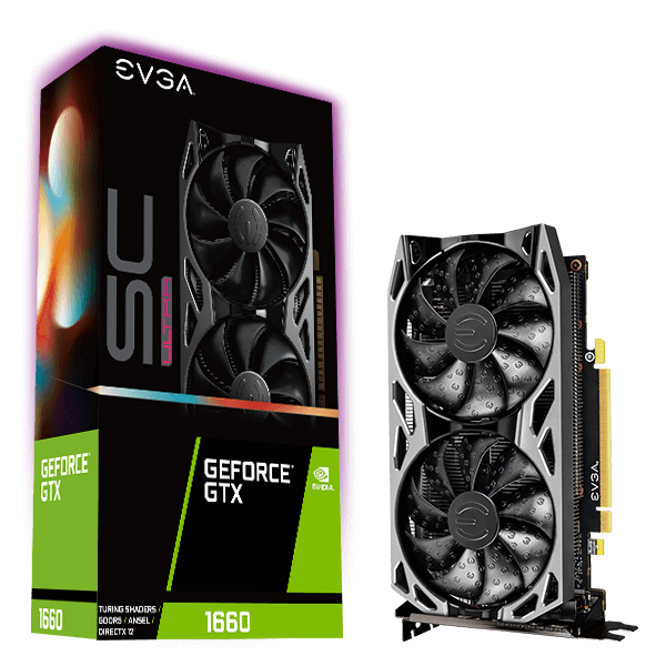 TARJETA DE VIDEO EVGA NVIDIA GEFORCE GTX 1660 SC ULTRA GAMING 06G-P4-1067-KRPUE